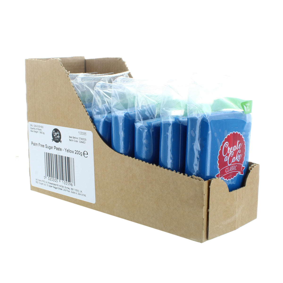 Create A Cake Blue Ready to Roll Fondant Icing - 1.6kg Pack | Palm Free Sugar Paste 4