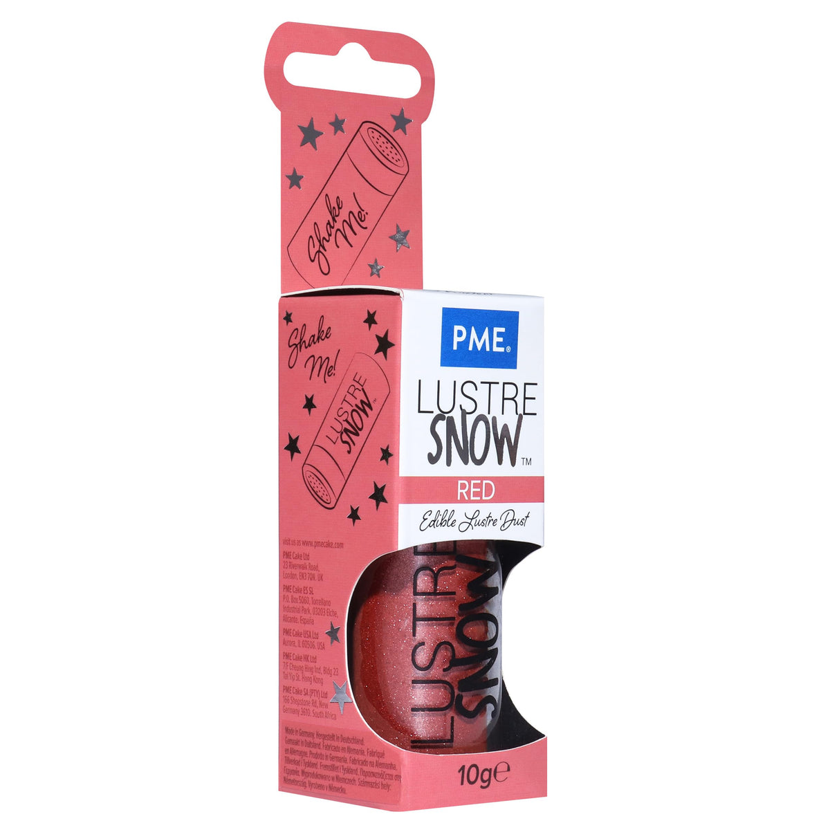 PME Edible Lustre Snow Sprinkle - Red | 10g 4