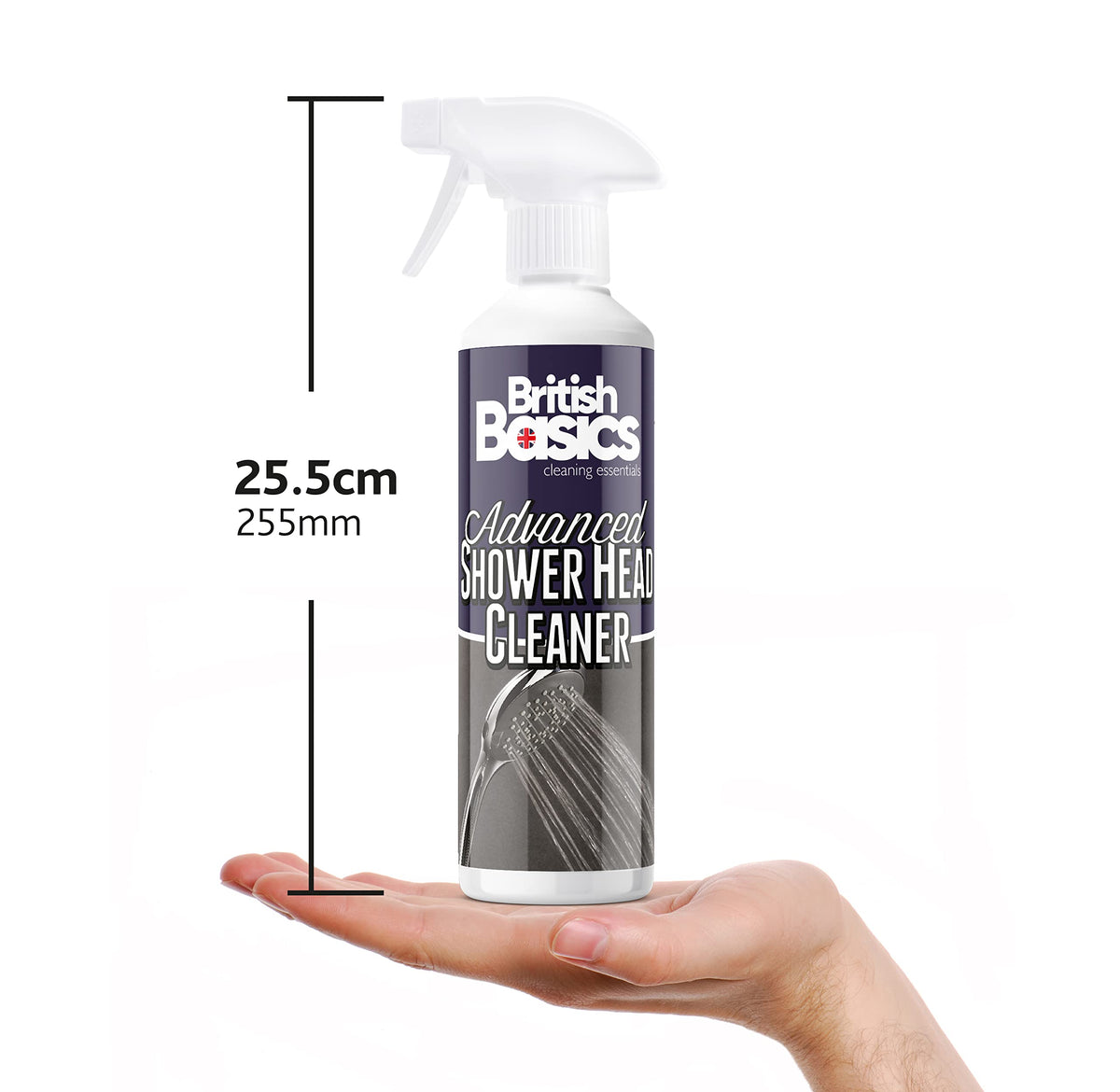 BritishBasics Shower Head Cleaner & Descaler - 500ml | Unclogs Nozzles | Removes Limescale