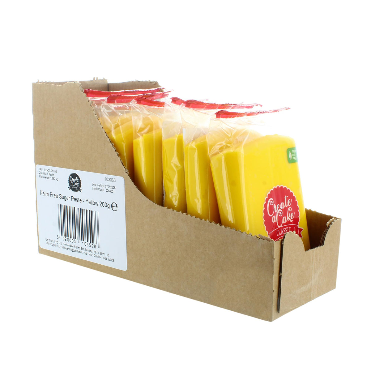 Create A Cake Yellow Ready To Roll Fondant Icing - 1.6kg Pack | Palm Free Sugar Paste 4