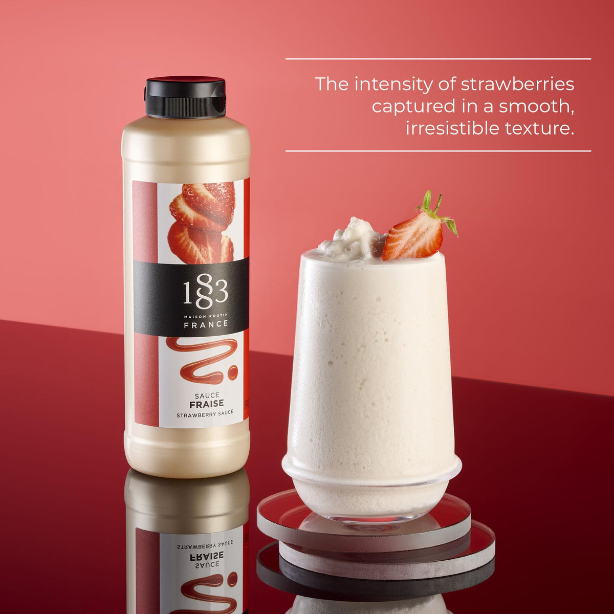 1883 MAISON ROUTIN Strawberry Sauce - Gourmet Dessert Topping | 500ml
