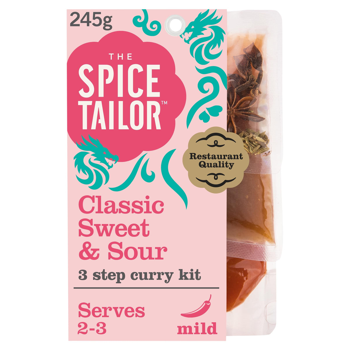 The Spice Tailor Classic Sweet & Sour Sauce Kit - 5 x 245g Pouches | Authentic Asian Flavours 1