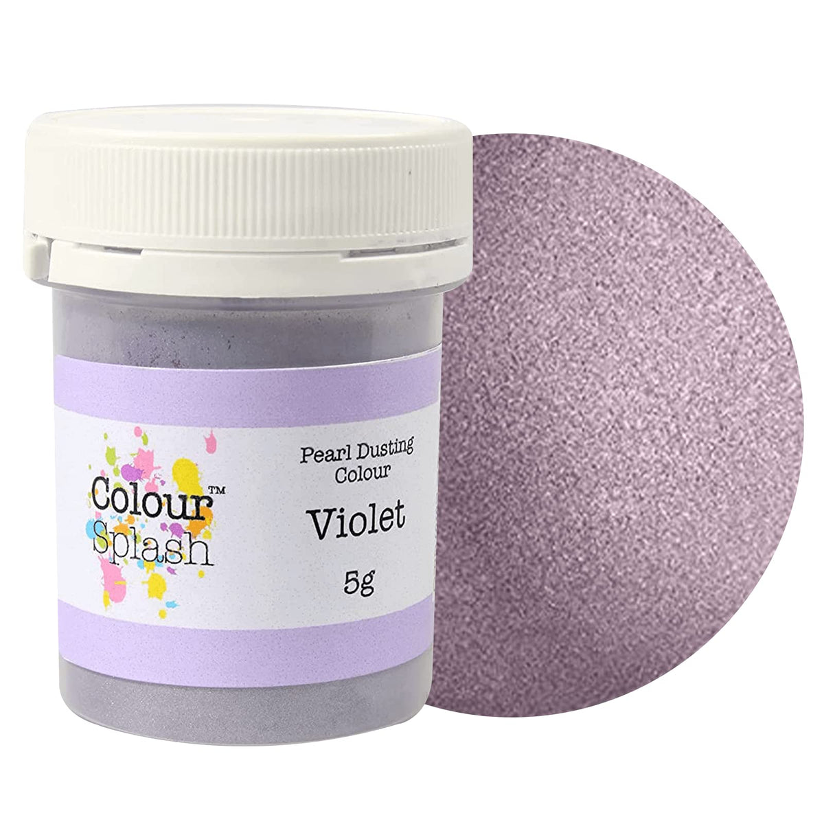 Colour Splash Pearl Food Colouring Dust - Edible Lustre Finish | 5g Jar | Violet