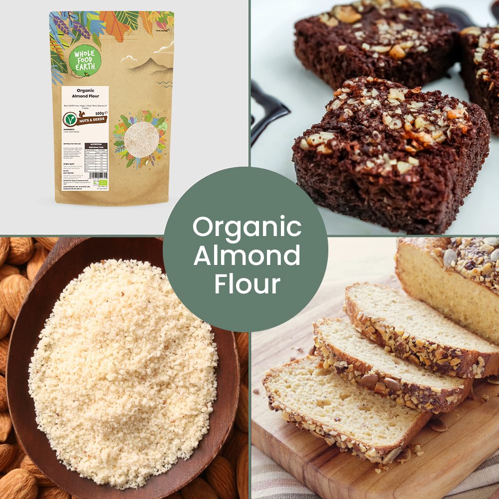 Wholefood Earth Organic Ground Almonds - Raw, Vegan | 100g 4