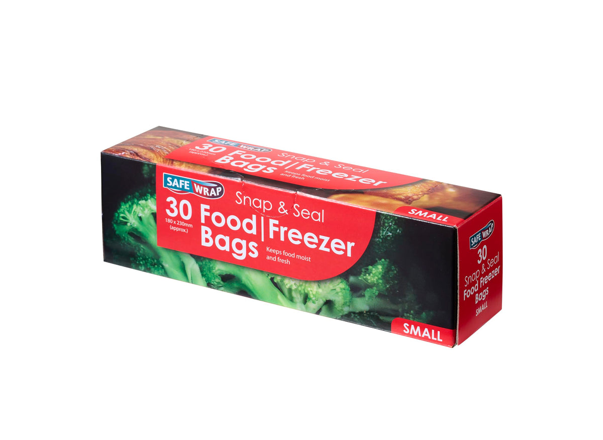 Safewrap Freezer Bags - 120 Pack | Small Size (180 x 230mm) | Snap Seal Closure 1