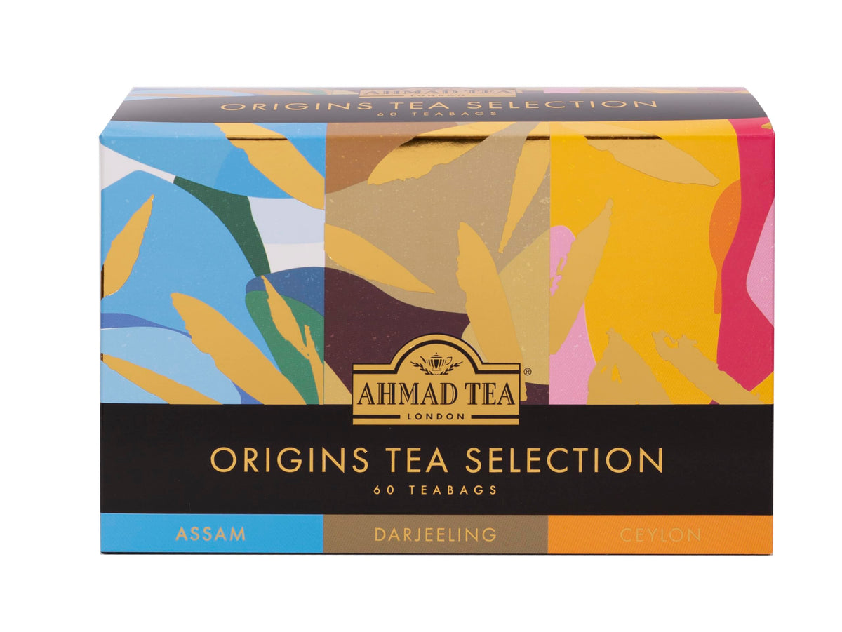 Ahmad Tea Origins Tea Selection - 60 Teabags | Black Tea Sampler | Gift Box