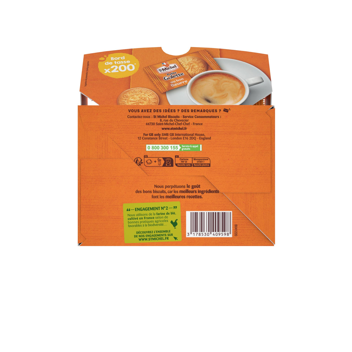 St Michel Small Pure-Butter French Galettes - Individually Wrapped | 1400g Pack | 2 Count 3