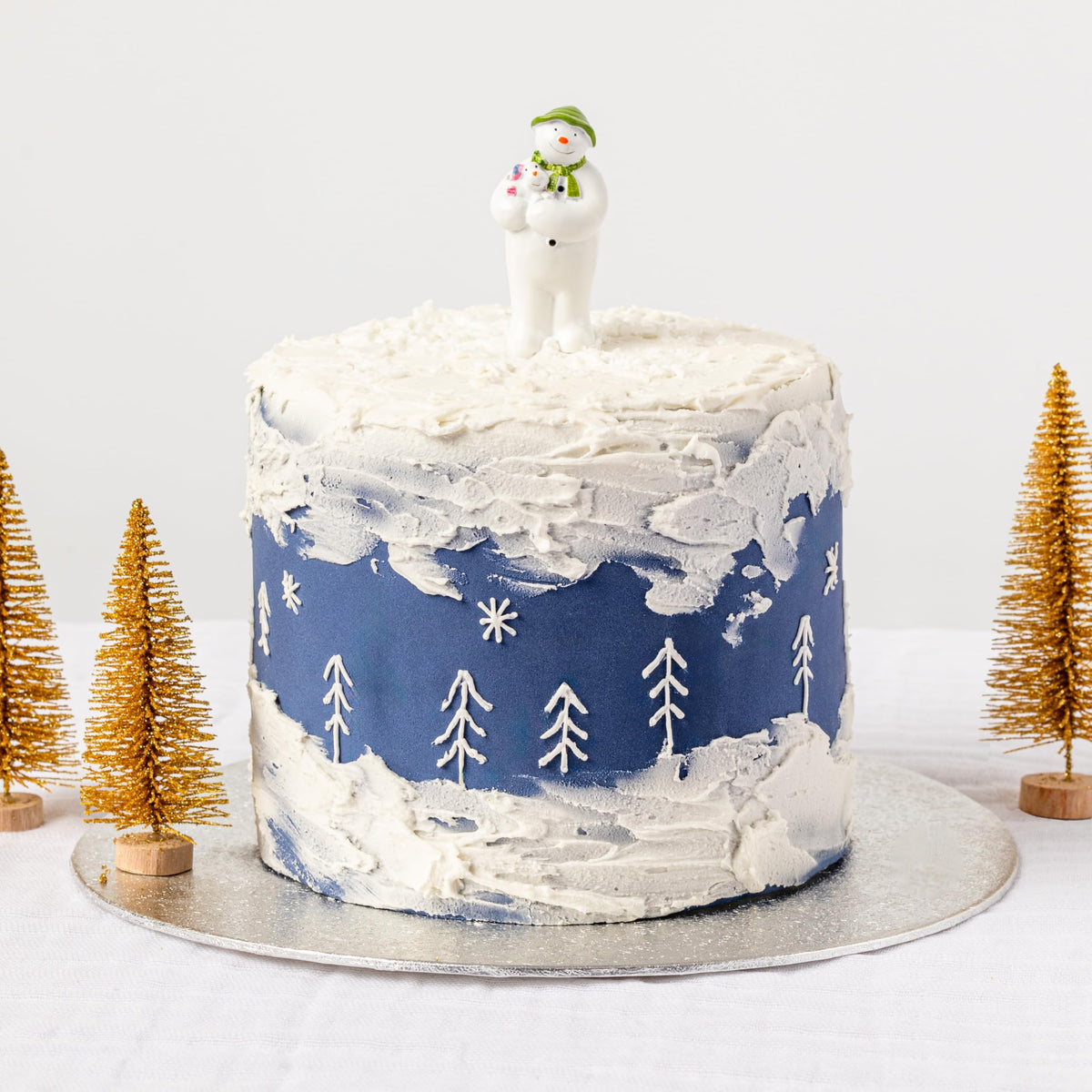 Anniversary House Snowman and Snowdog Cake Topper - Hand-Painted Resin Figure, 6.5cm 3
