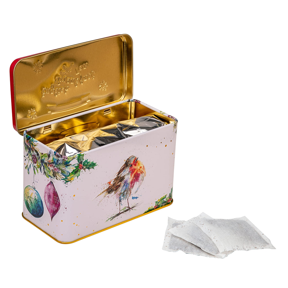 New English Teas Christmas Robin Tea Tin - 40 English Breakfast Teabags 5