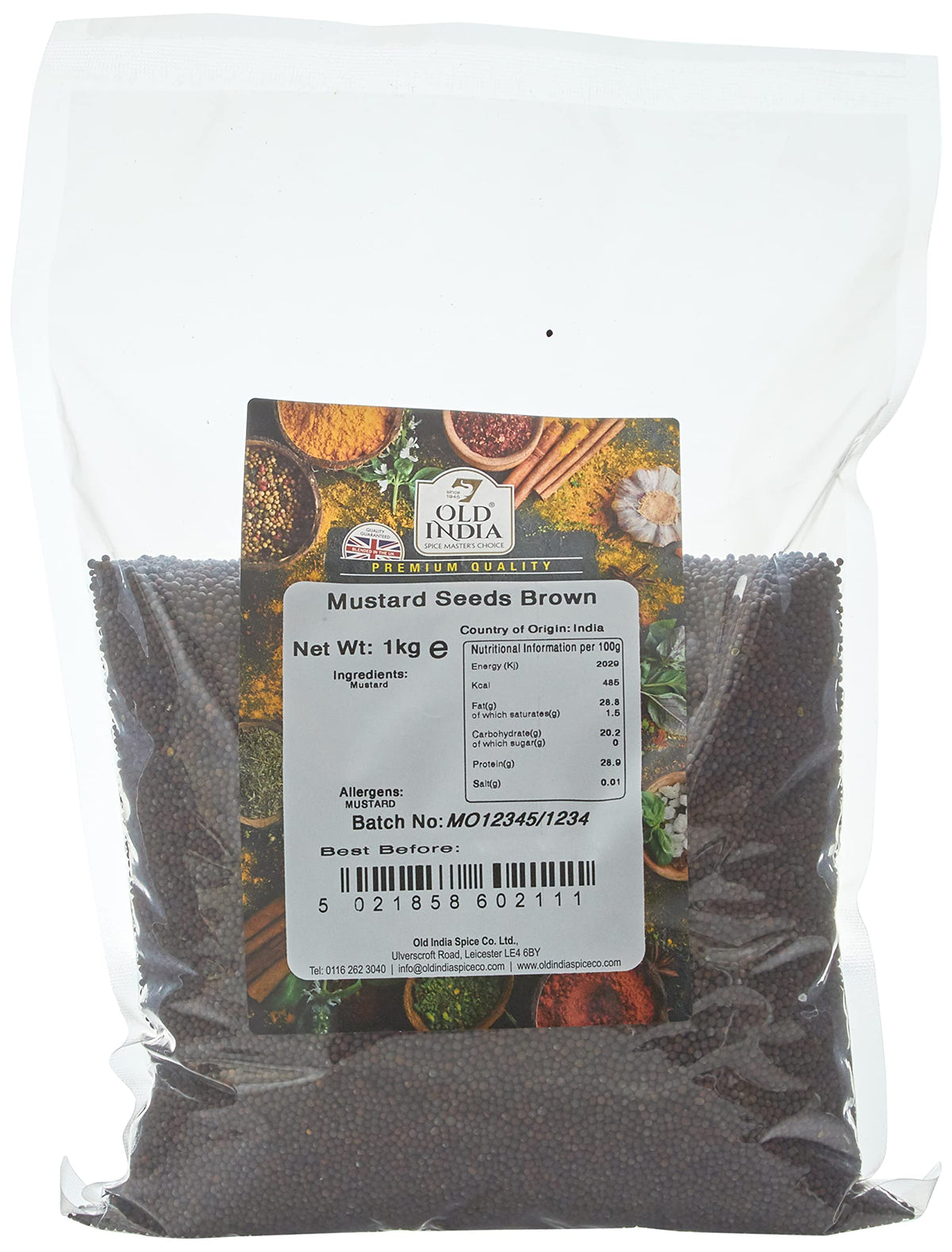 Old India Brown Mustard Seeds - 1kg