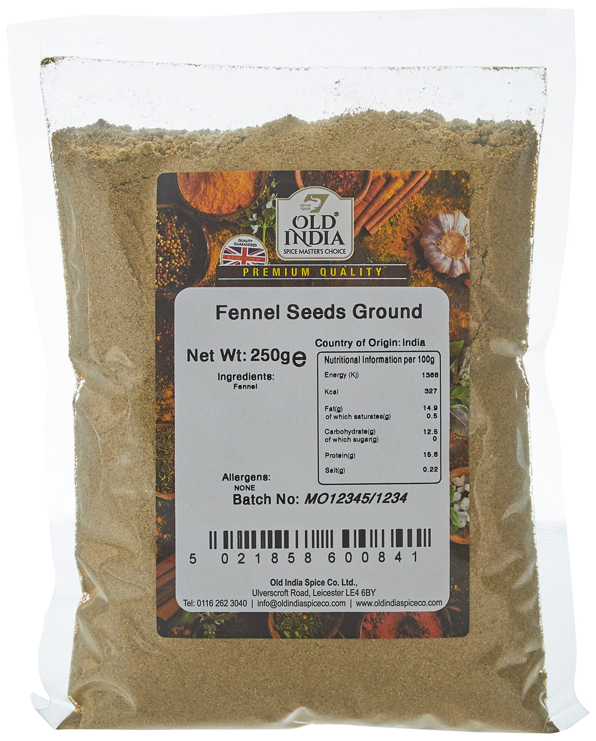 Old India Ground Fennel Seeds - 100% Natural | 250g