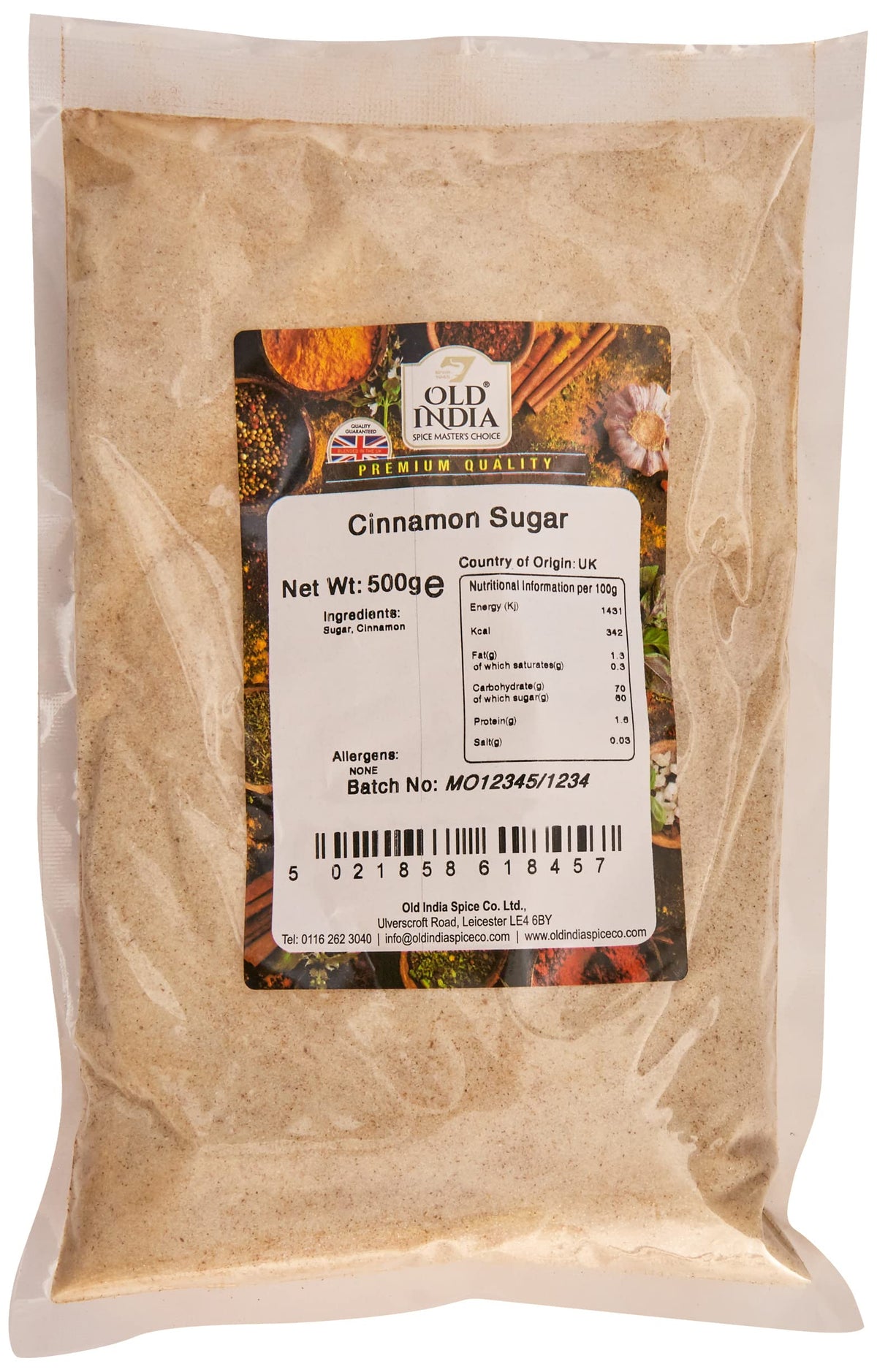Old India Cinnamon Sugar - 500g Powder | Natural, Additive-Free 1