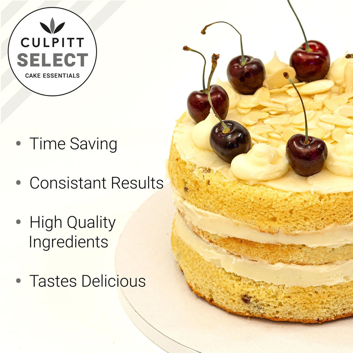 Culpitt Select Luxury Cherry Bakewell Cake Mix - 1kg Bag | Makes 2 x 8" Cakes