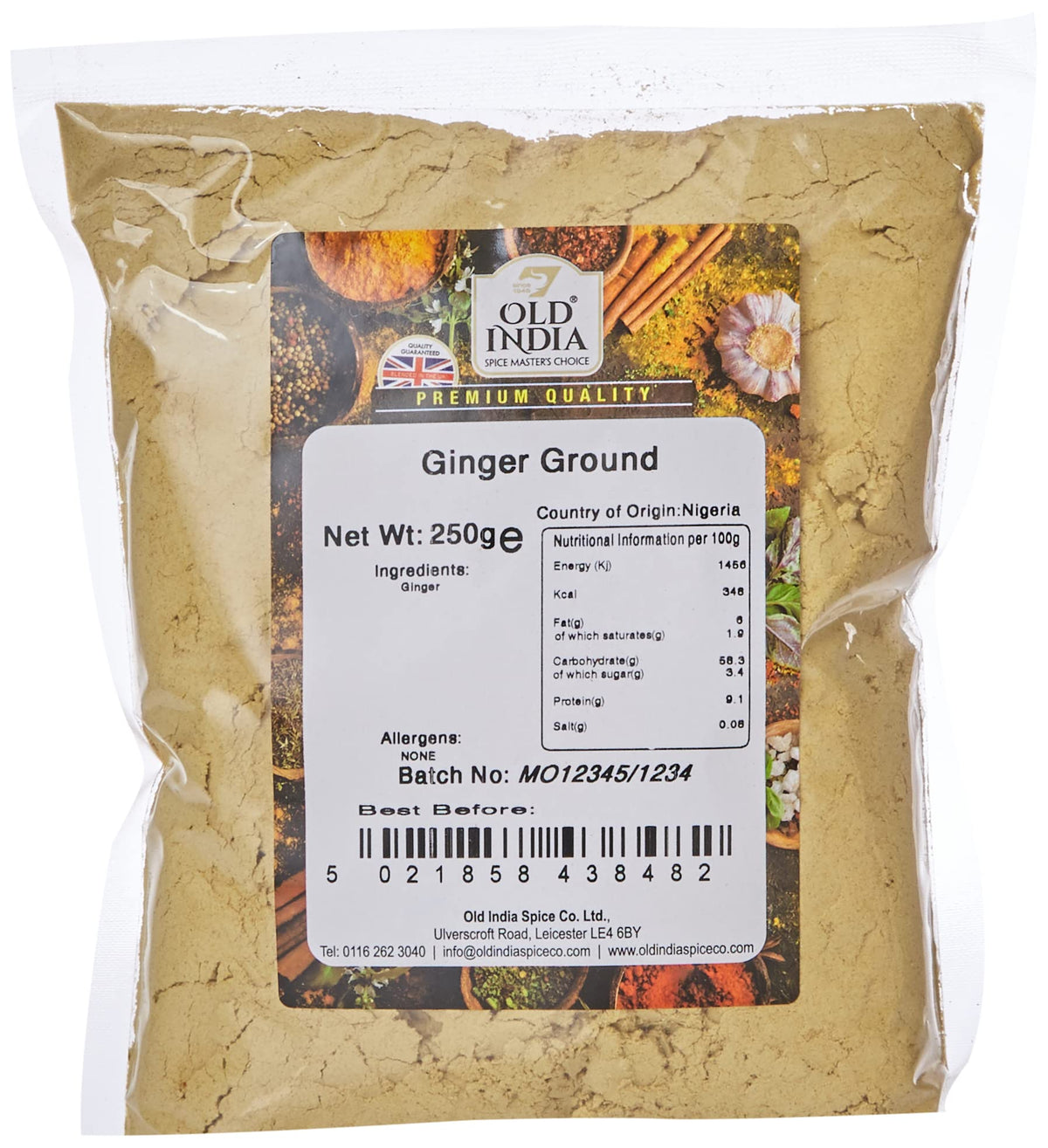 Old India Ground Dry Ginger - 100% Natural, Additive-Free | 250g 1