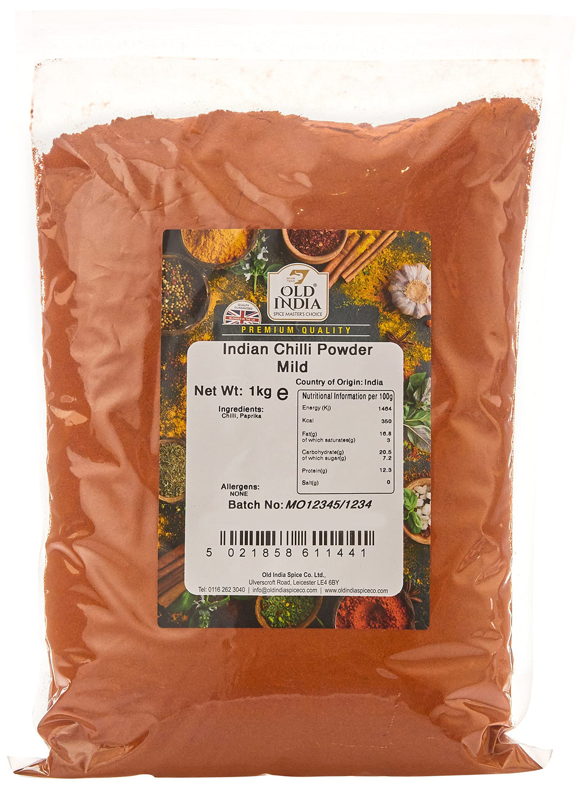 Old India Mild Chili Powder - 1kg 1
