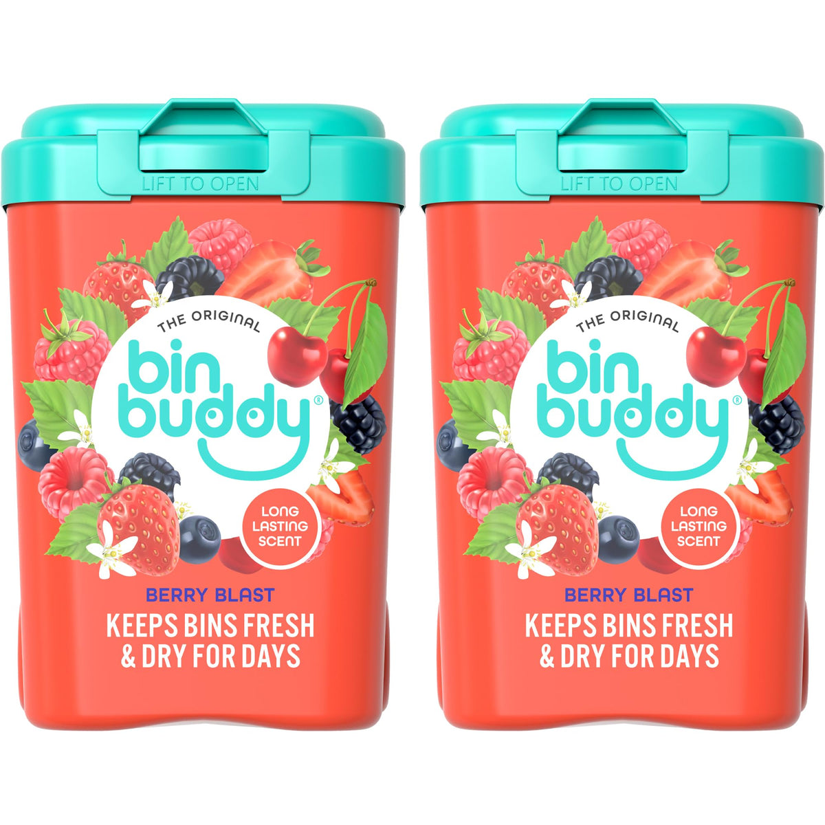 Bin Buddy Berry Blast Bin Freshener Deodoriser Powder - Pack of 2 x 450g 1