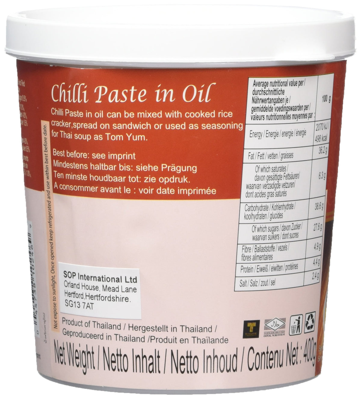 Mae Ploy Chilli Paste in Oil - Authentic Thai Roasted Sweet Chilli Jam | 400g 3