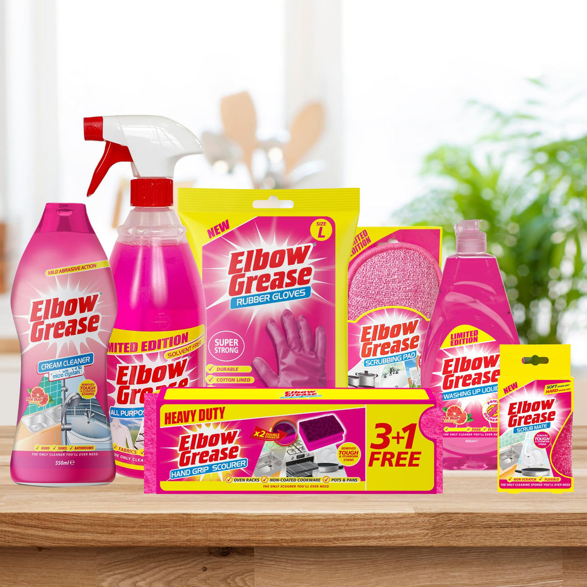 Elbow Grease Pink Rubber Cleaning Gloves - Super Strong, Cotton Lined, Non-Slip Grip, Size L (Pack of 2) 7