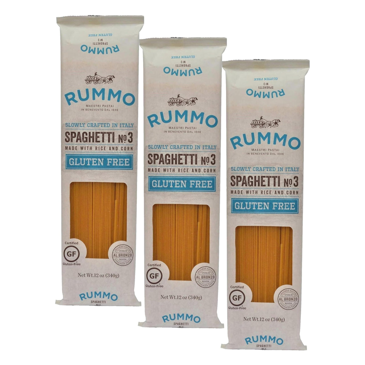 Rummo Gluten Free Spaghetti Pasta No. 3 - 340g Pack of 3