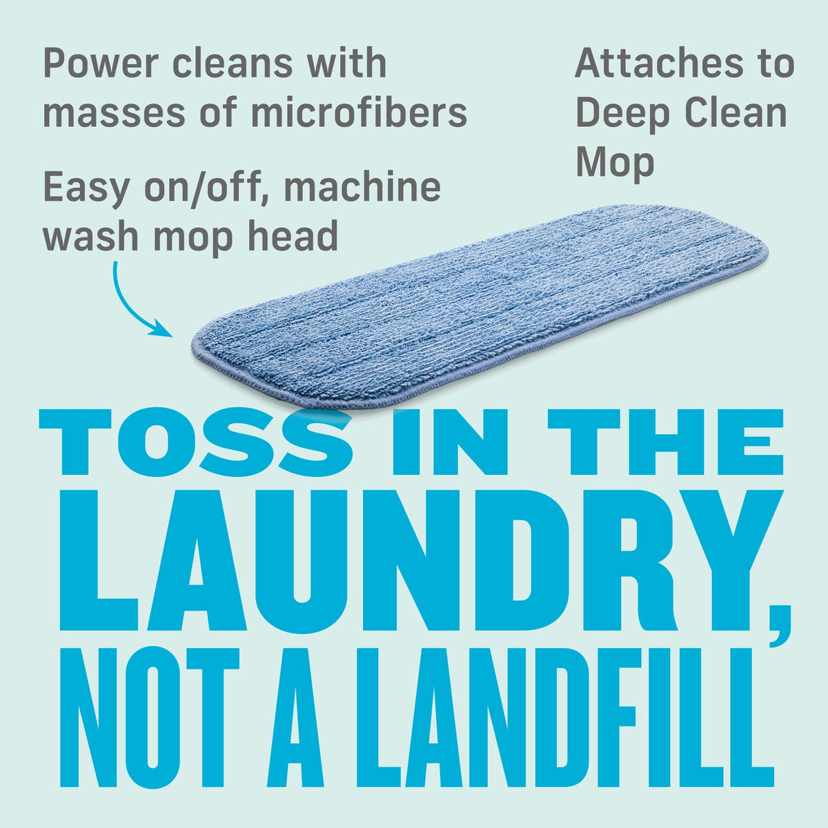 E-Cloth Deep Clean Mop Head - Microfiber, Reusable, Pack of 2 4