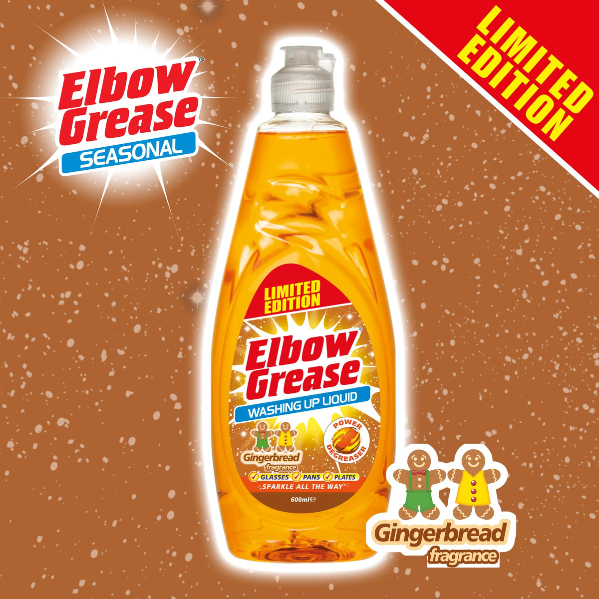 Elbow Grease Washing Up Liquid - Power Degreaser | 600ml Bottle (Pack of 2) 6