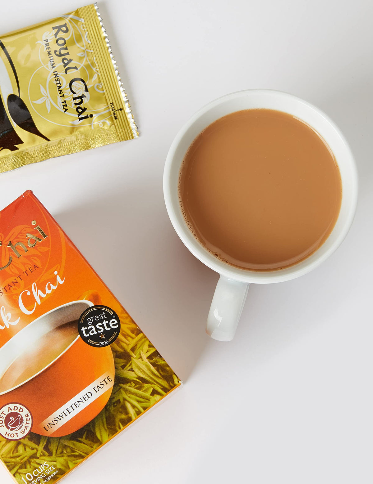 Royal Chai Karak Chai Unsweetened - 10 Single Serving Sachets | Pack of 2 | 140g 3