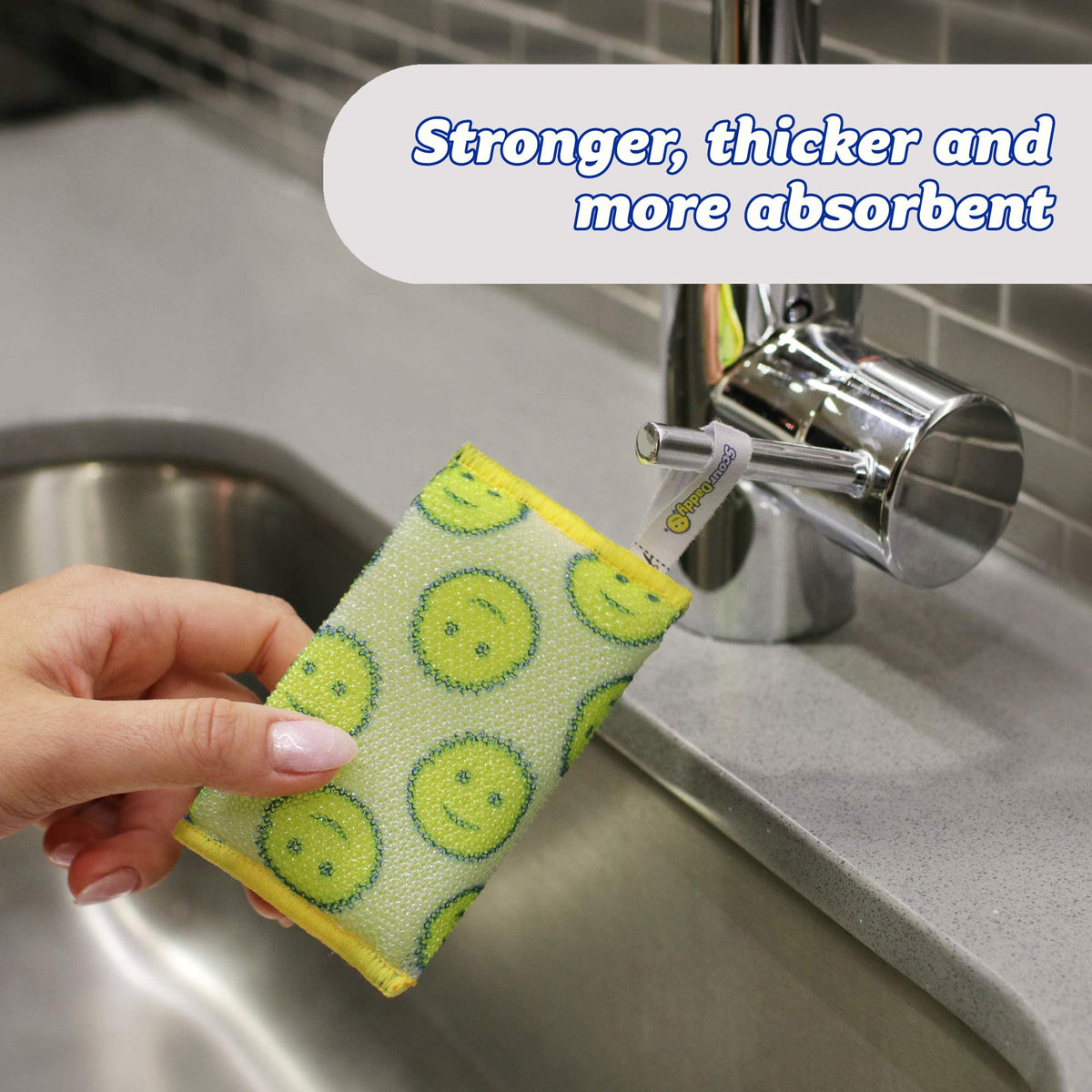 Scrub Daddy Scour Daddy Essentials - Pack of 4 | Scratch-Free Scouring | FlexTexture Core 5