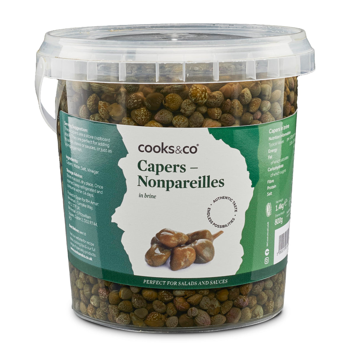 Cooks & Co Baby Capers Non Pareilles - Tender & Delicate | 1.4kg 1