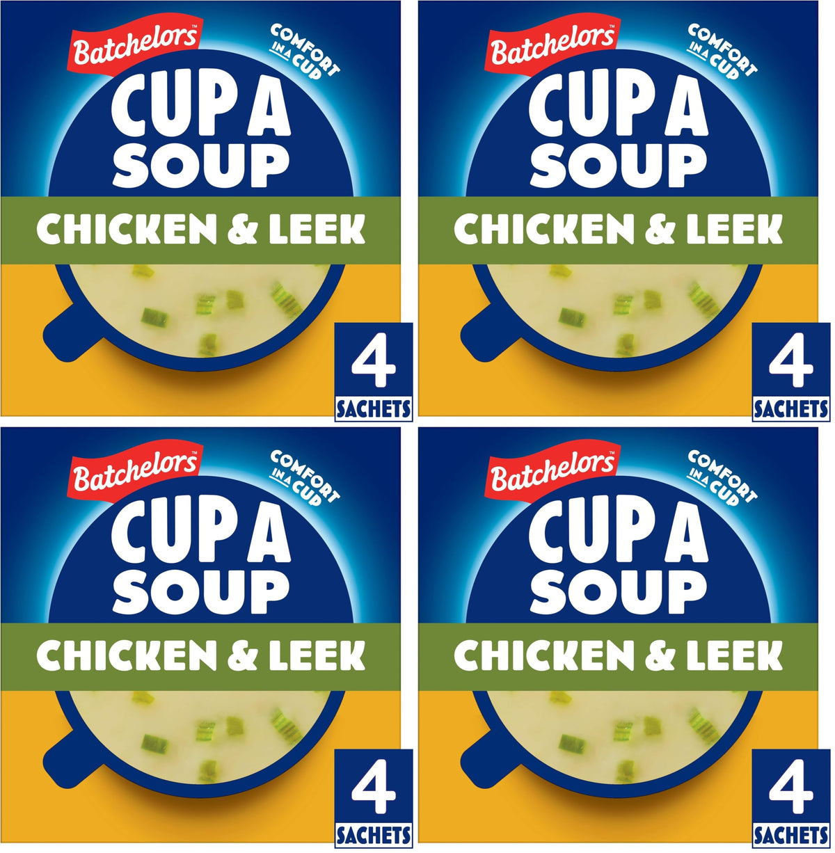 Batchelors Chicken & Leek Instant Soup Mix - 4 Sachets, 344g