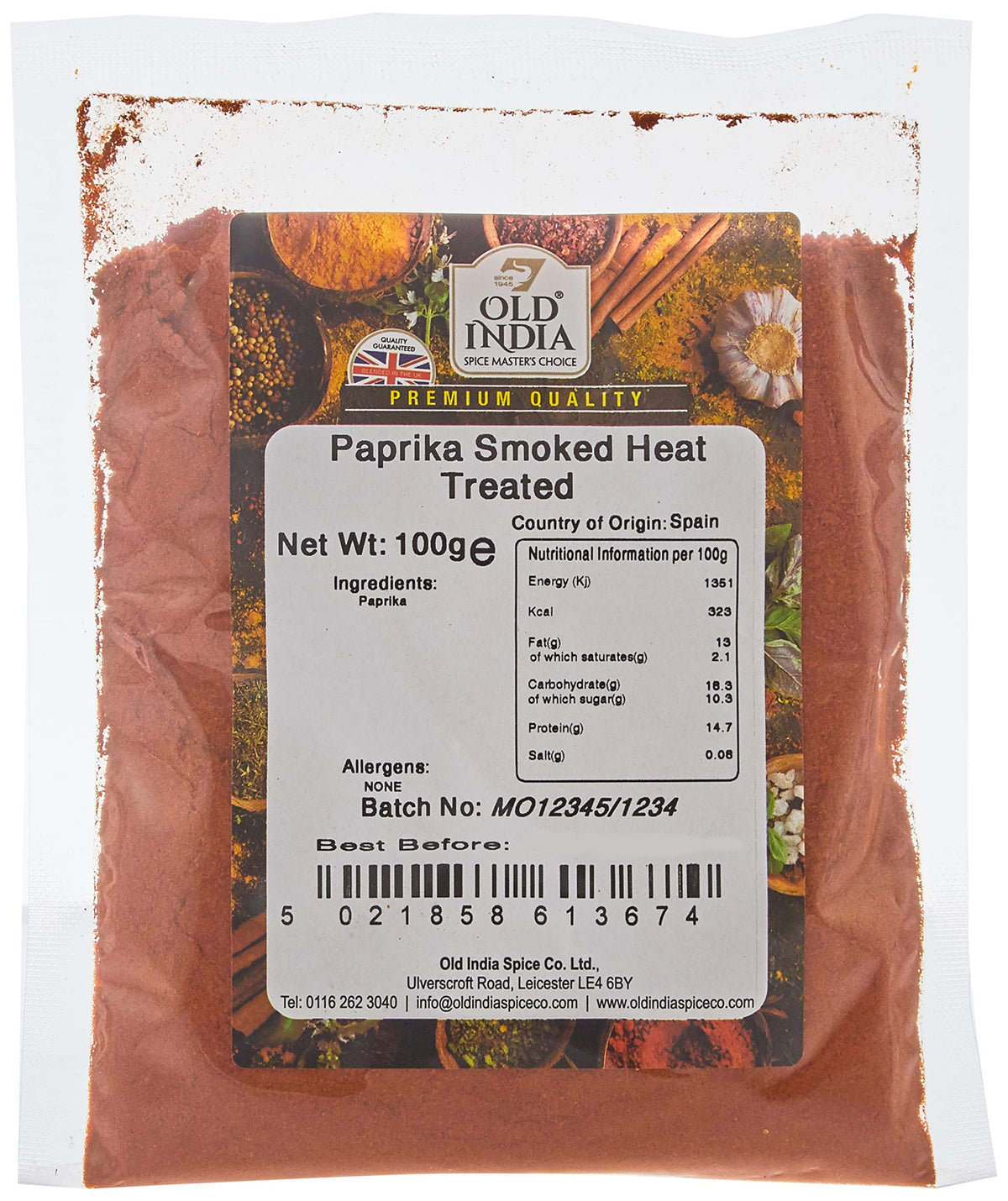 Old India Smoked Paprika - 100g | Natural, Additive-Free