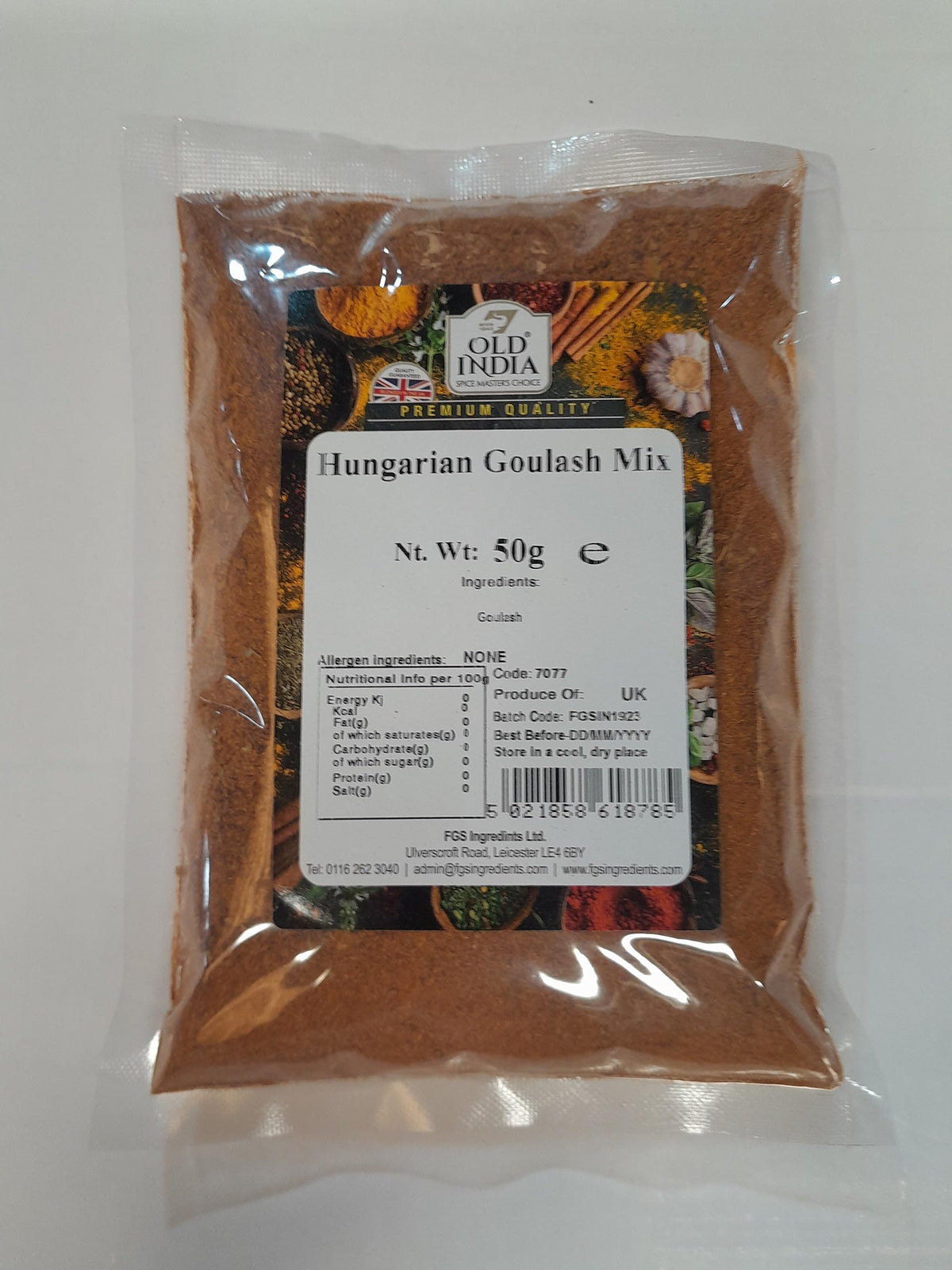 Old India Goulash Mix - 50g | Natural, Additive-Free, GMO-Free