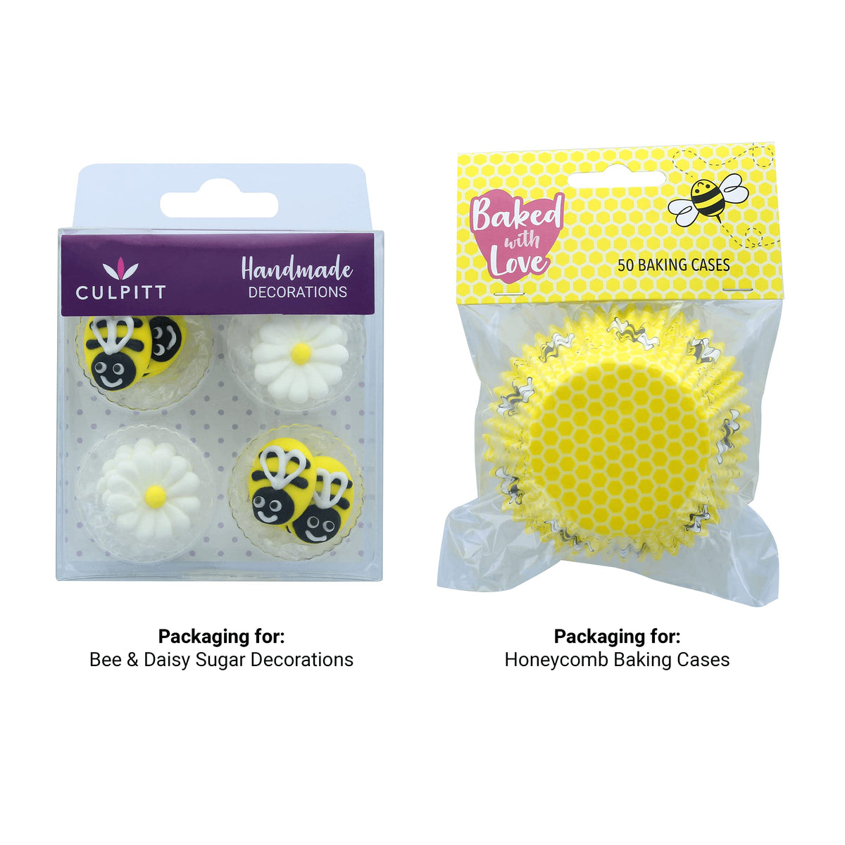 Culpitt Baked with Love Bumble Bee Cupcake Decorating Kit - 62 Count 2