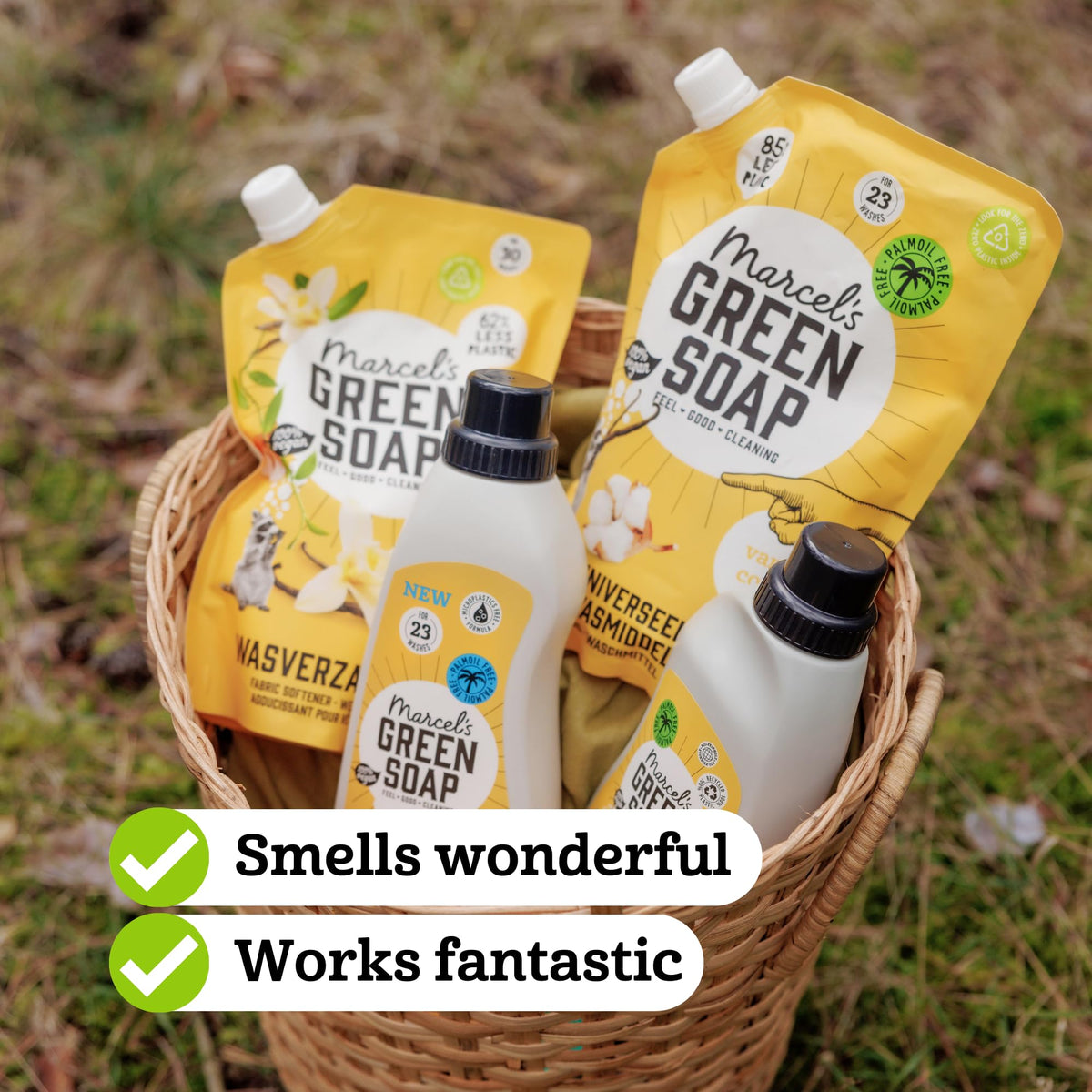 Marcel's Green Soap Fabric Conditioner Refill - Vanilla & Cotton Scent - 2 x 750ml 5