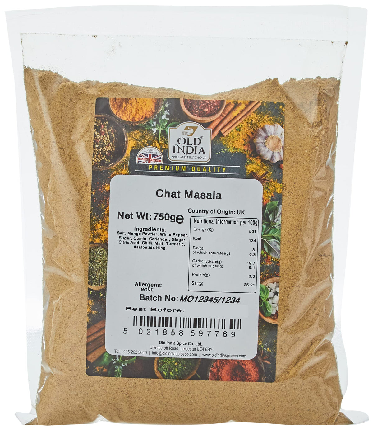 Old India Chaat Masala Powder - 100% Natural, Additive-Free | 750g 1