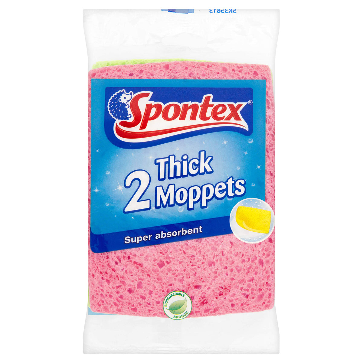 Spontex Thick Moppets - Super Absorbent Multi-Purpose Biodegradable Sponge | Rose | 12 Count 1