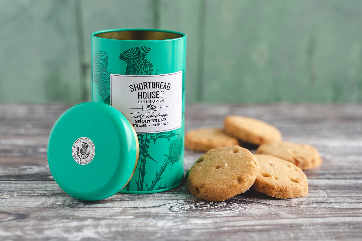 Shortbread House of Edinburgh Handmade Scottish Shortbread with Stem Ginger - 280g Tin 4
