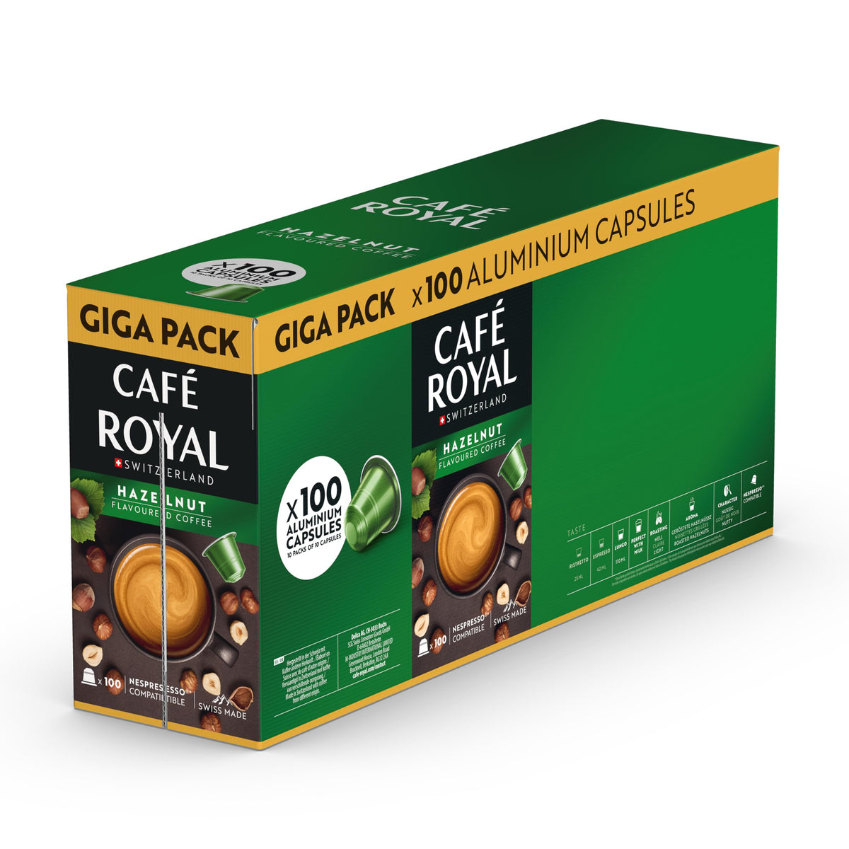 Café Royal Hazelnut Coffee Capsules - 100 Count Nespresso Compatible 1