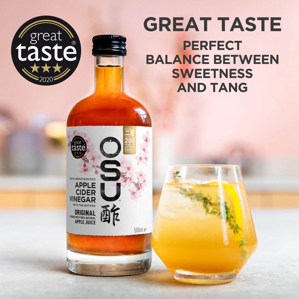 OSU Apple Cider Vinegar with The Mother and Apple Juice - Raw, Unpasteurised, Vegan Certified - 500 ml 3