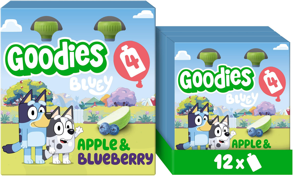 Goodies Bluey Apple & Blueberry Fruit Pouches - 1 of 5 a Day | 100% Fruit | No Added Sugar