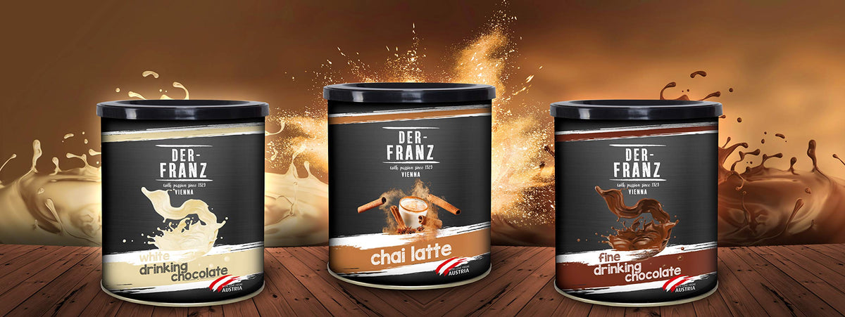 Der-Franz White Drinking Chocolate - Vanilla Flavour | 1000g Pack of 2 3
