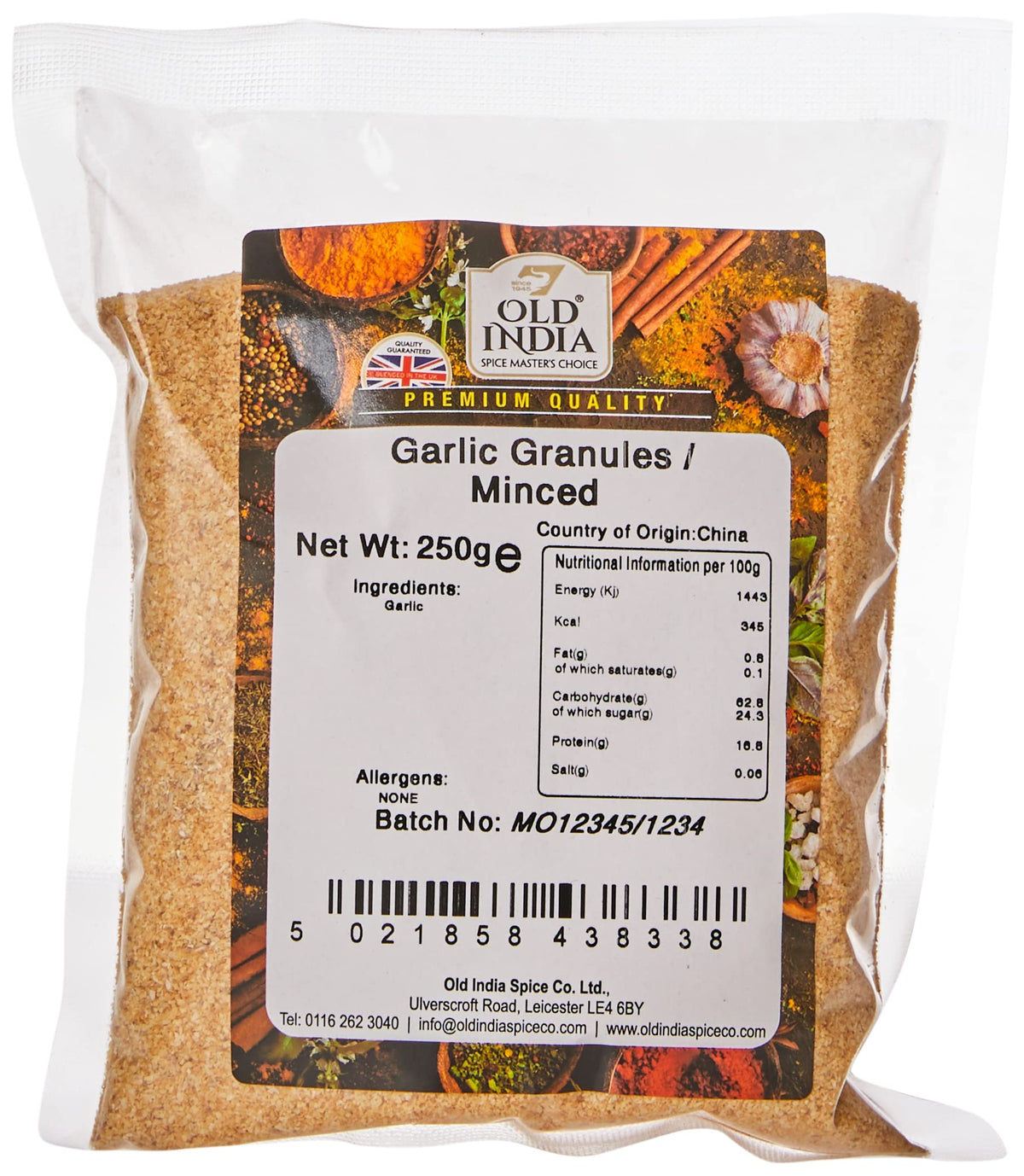 Old India Garlic Granules - 100% Natural, Additive-Free | 250g