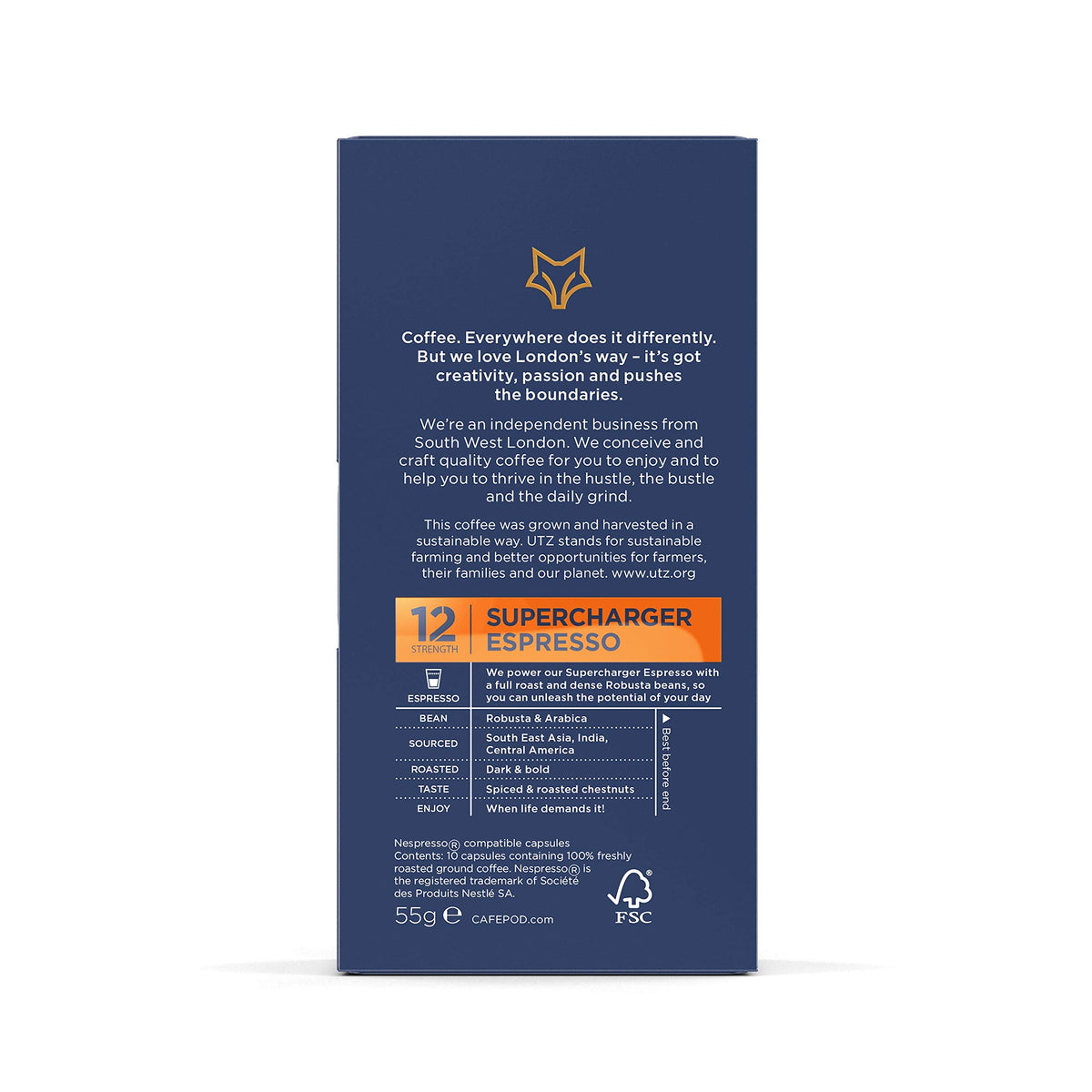 CafePod Craft Coffee Supercharger Espresso - Dark & Bold Roast | Spiced Chestnut Notes | 10 Capsules 6