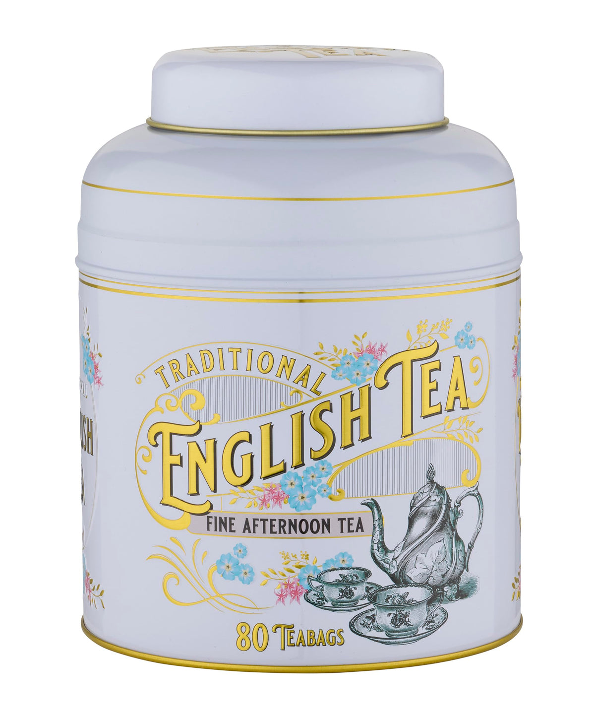 New English Teas Ivory Vintage Victorian Caddy - 80 Fine Afternoon Tea Bags 1