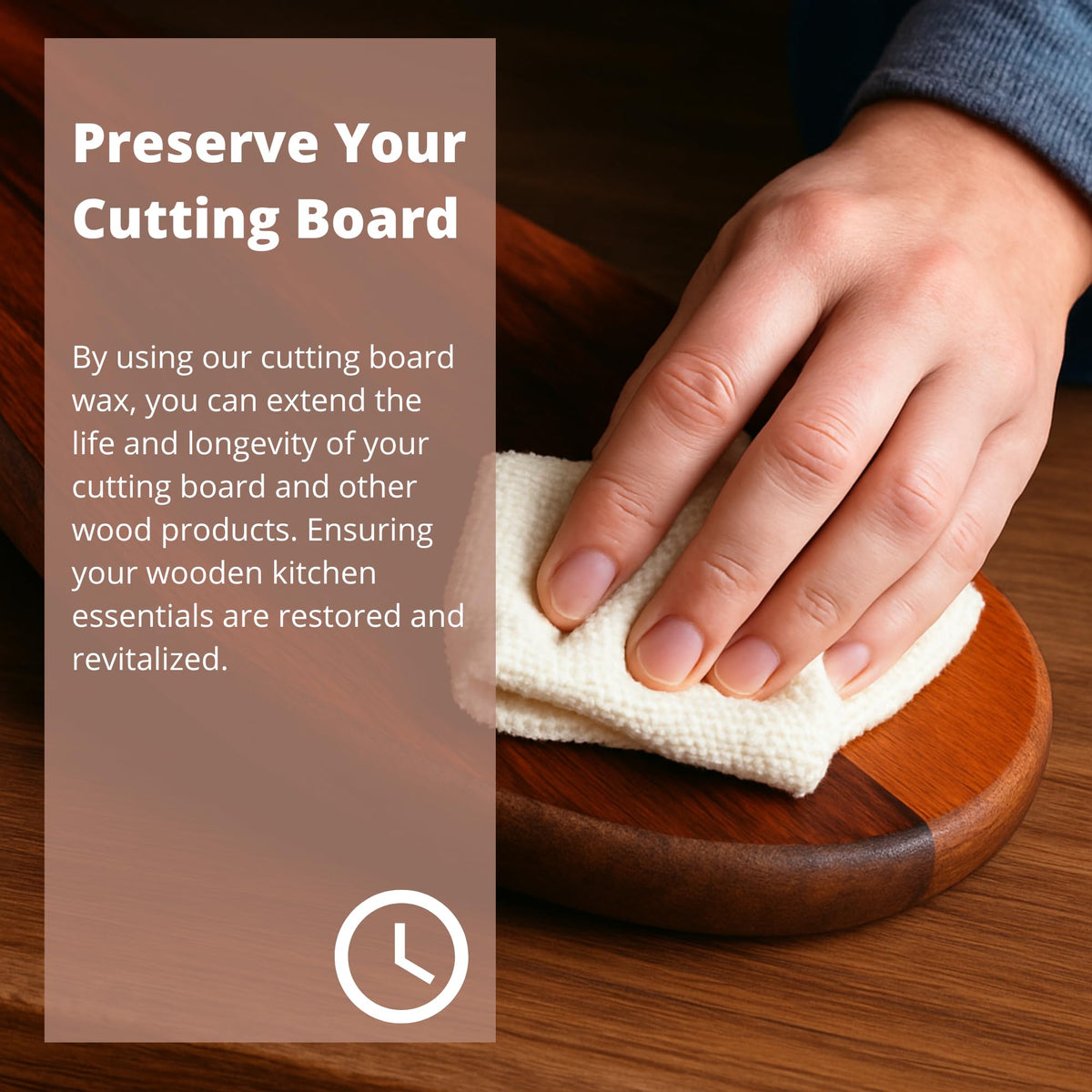The Block & Board Company Cutting Board Wax - Food Safe & Water Resistant | 250 ml Liquid