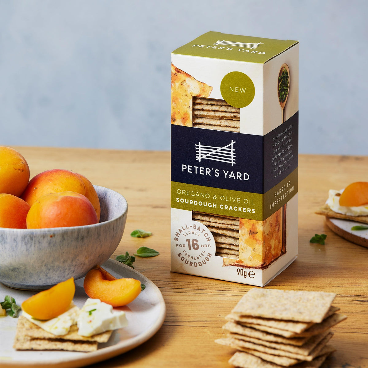 Peter's Yard Oregano and Olive Oil Sourdough Crackers - 90g Pack