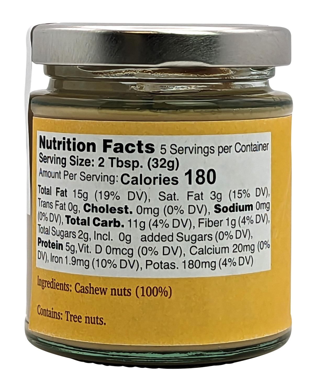 Nutural World Crunchy Cashew Butter - 100% Roasted Cashews, Great Taste Award Winner | 340g Pack of 2