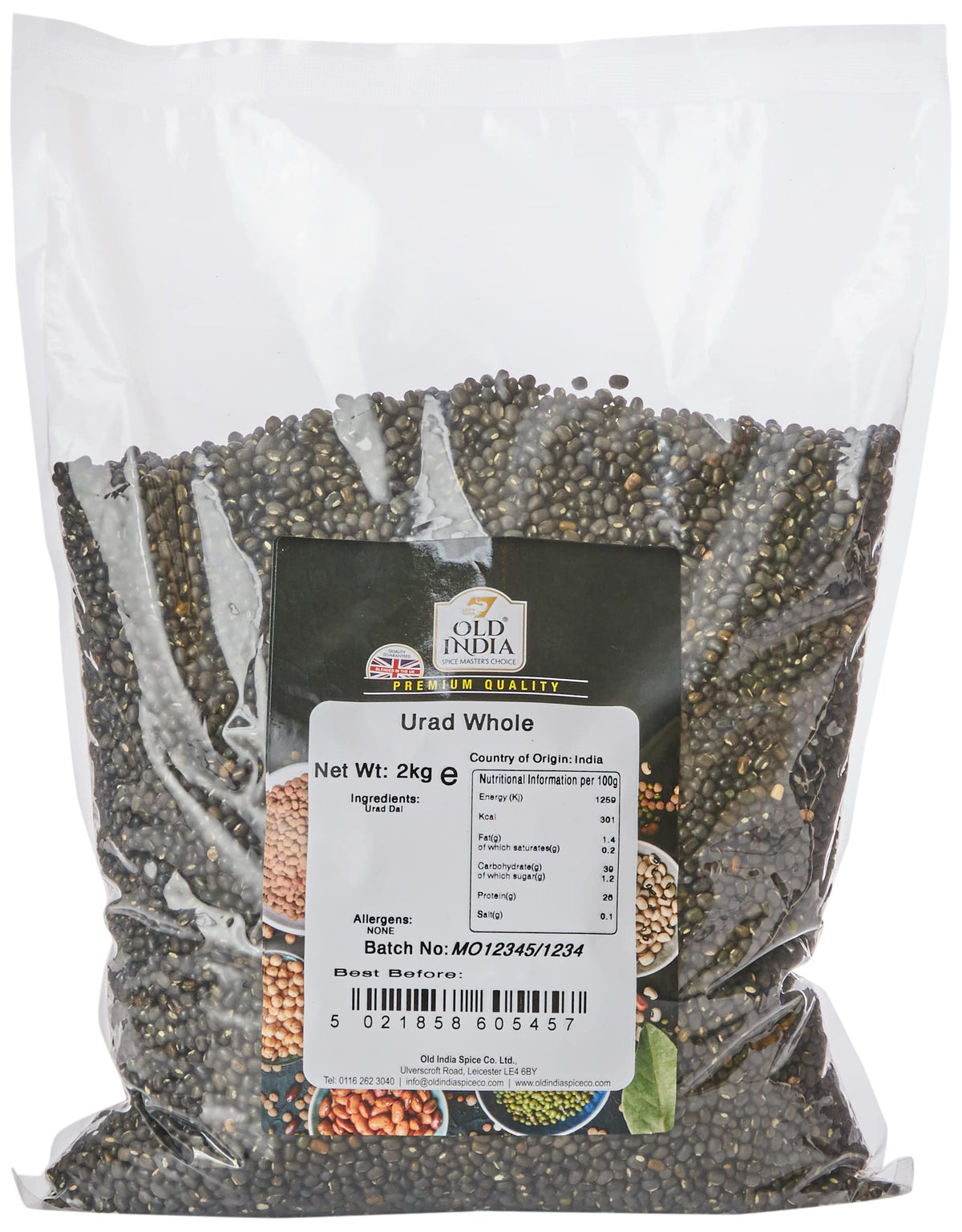 Old India Urad Whole Lentils - 2kg Bag | Natural, Additive-Free 1