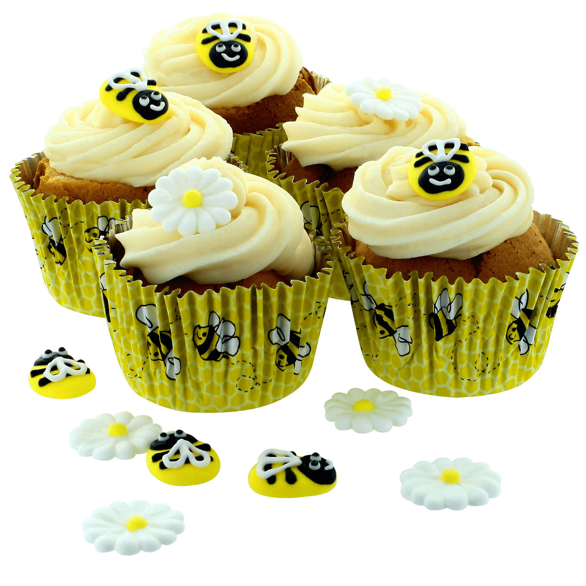 Culpitt Baked with Love Bumble Bee Cupcake Decorating Kit - 62 Count 4