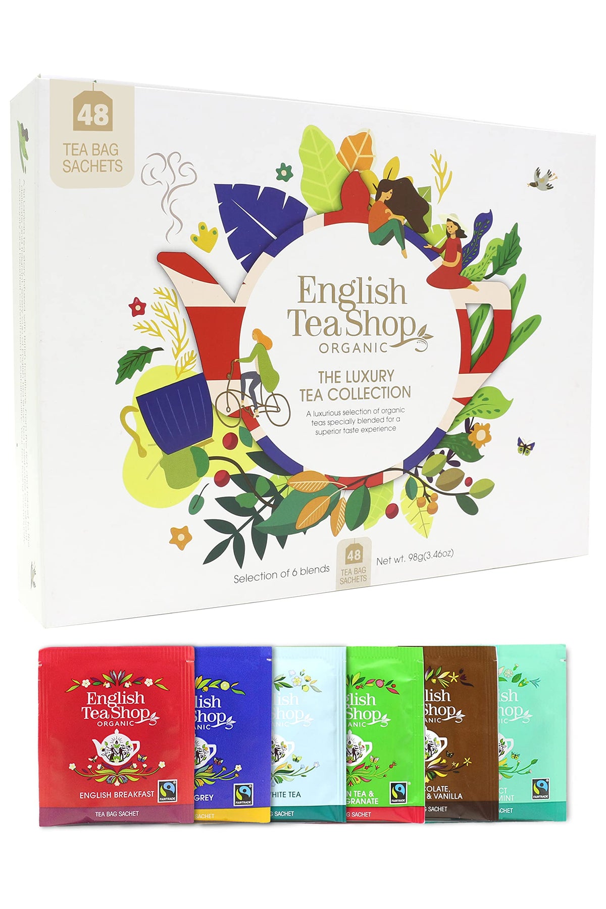 English Tea Shop Luxury Tea Collection - 48 Organic Tea Bags, 6 Flavors 1