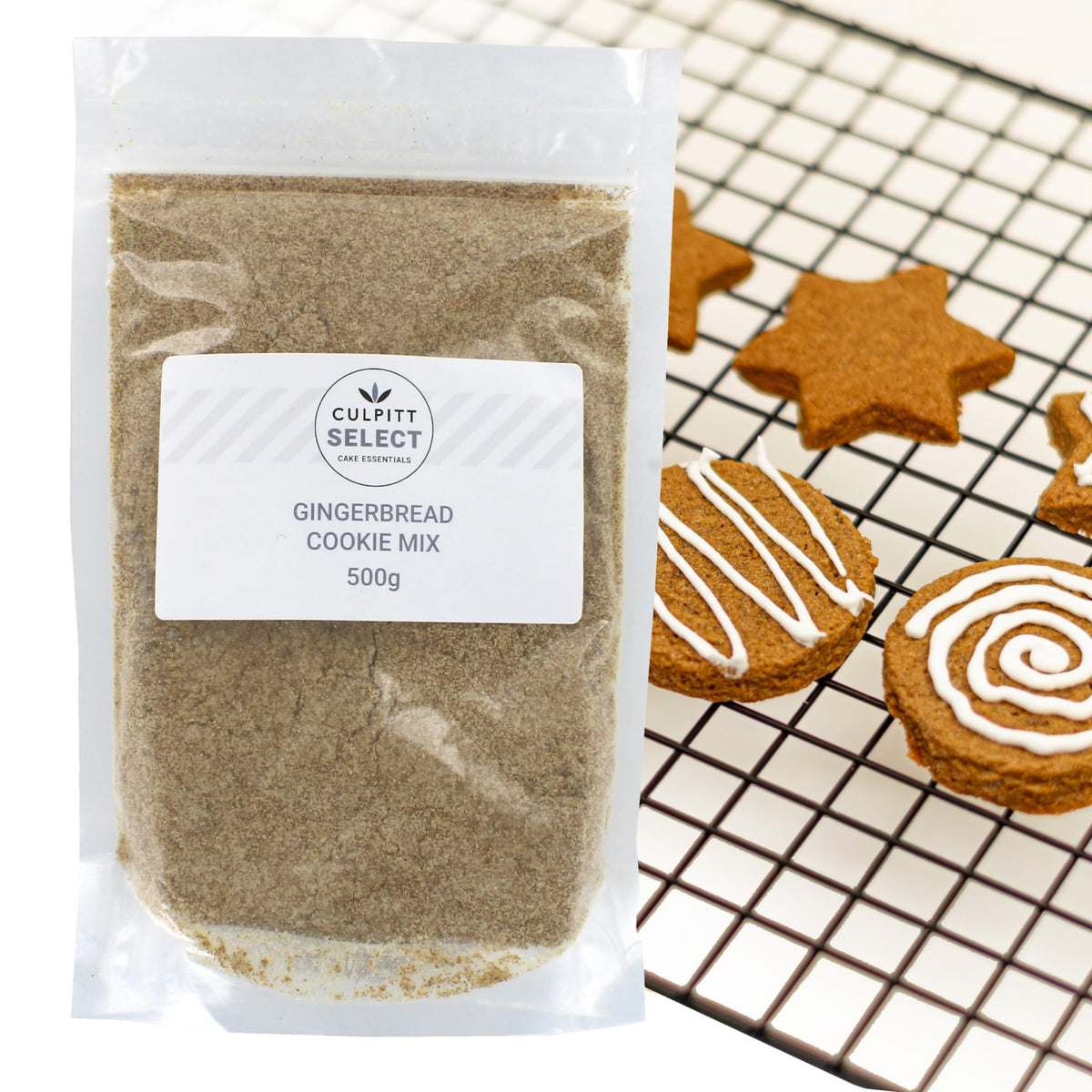 Culpitt Select Gingerbread Cookie Mix - 500g Bag | Makes 16 Cookies | Easy to Use